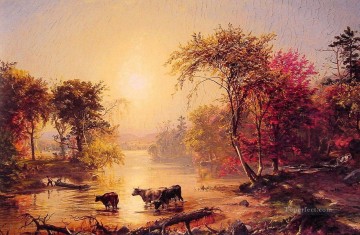 jasper schade Painting - Autumn in America landscape Jasper Francis Cropsey brook